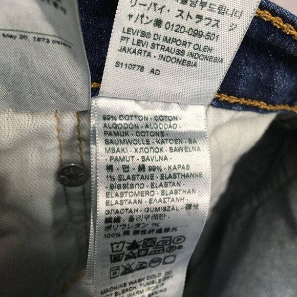 Levis Mens 502 Taper Fit Blue Jeans size 40x30 Stretch Denim Pants Copper Rivets - Picture 8 of 13